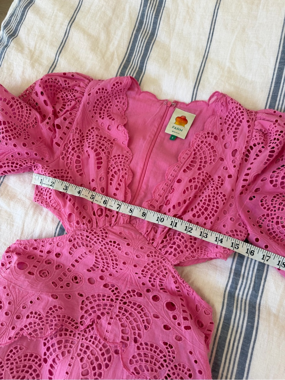 FARM Rio Pink Richilieur Midi Dress Size Small - Picture 11 of 14